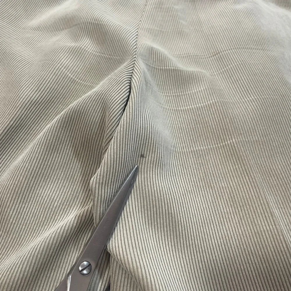 Louis Raphael Luxe Mens Beige Corduroy Double Pleated Cuffed Dress Pants 34x32
